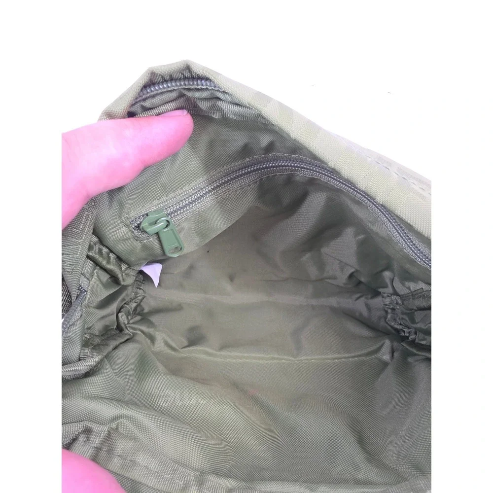 Supreme Cordura Shoulder Bag Olive Green Embossed Logo Crossbody FW22